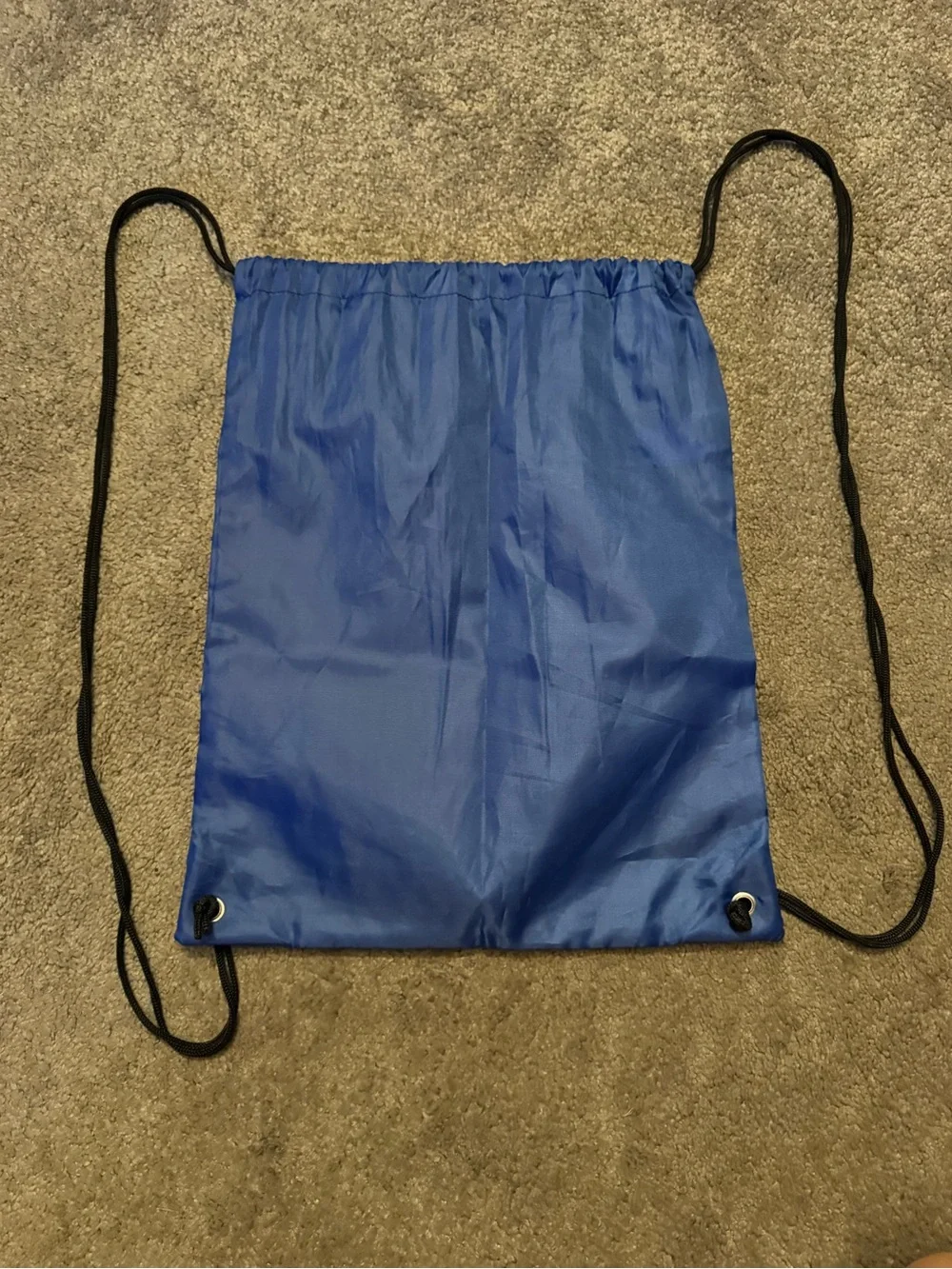 Disney Stitch Blue Drawstring Backpack with Black Cords